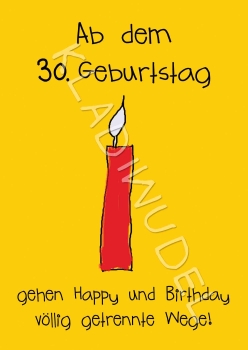 Postkarte - 30. Geburtstag